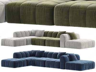 ARFLEX现代布艺多人沙发3D模型下载